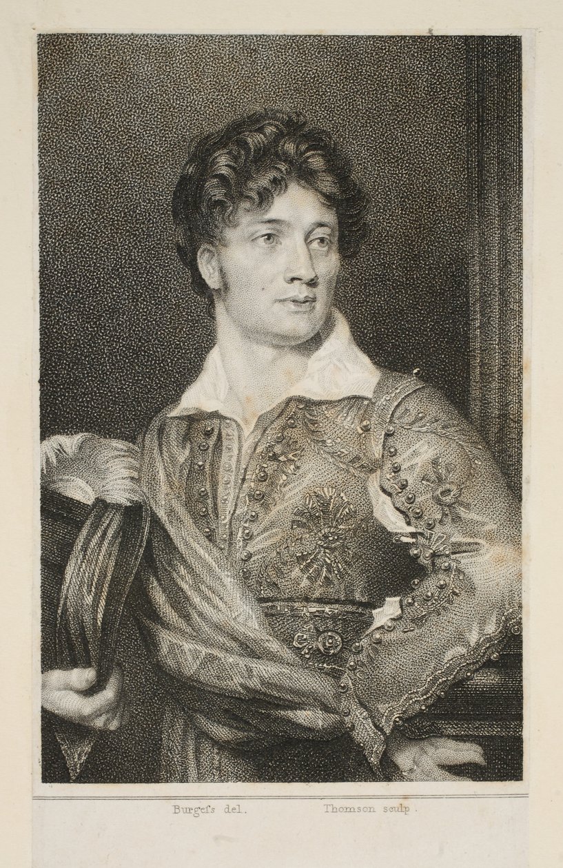 Thomas Simpson Cooke Don Carlos szerepében Linley "The Duenna" című kocsmájában. 1818 (foltos metszet) alkotó: English School