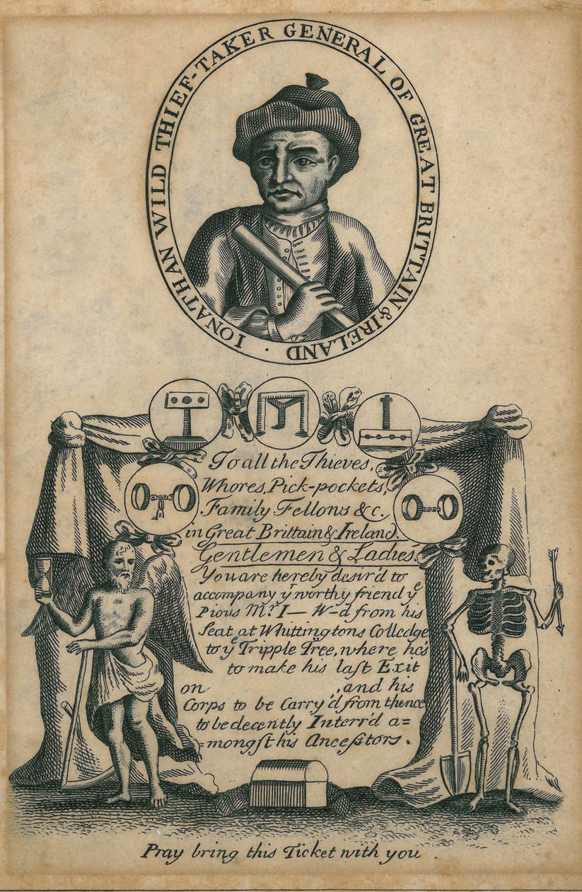 Jegy Jonathan Wild kivégzésére alkotó: English School