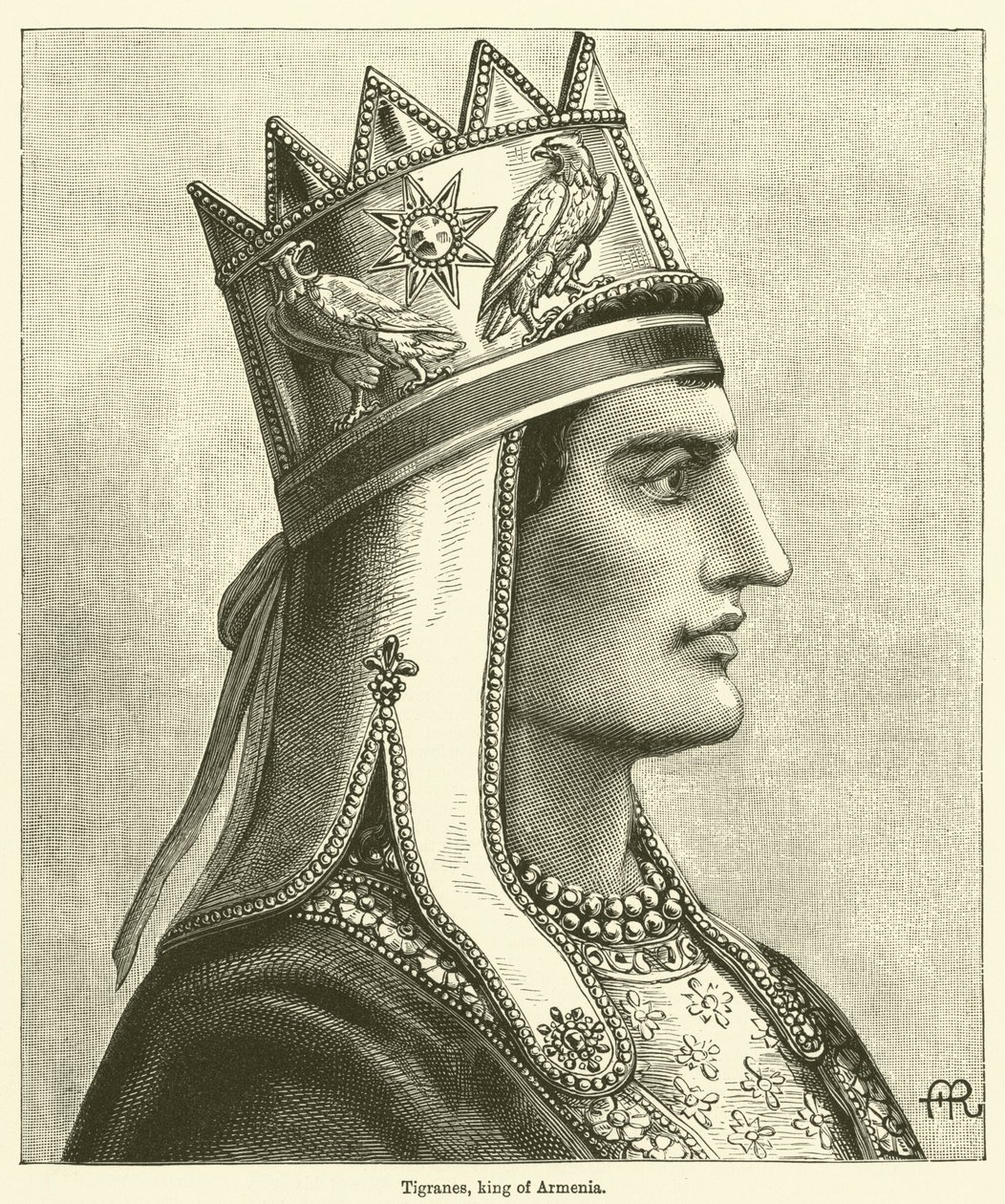 Tigranes, Örményország királya (metszet) alkotó: English School