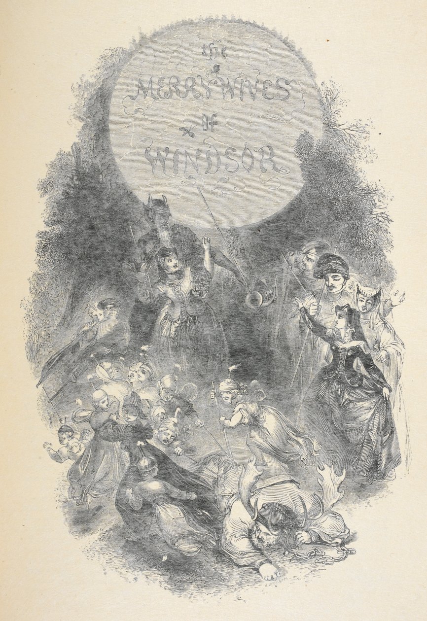 Címlap William Shakespeare "The Merry Wives of Windsor"-hoz alkotó: English School