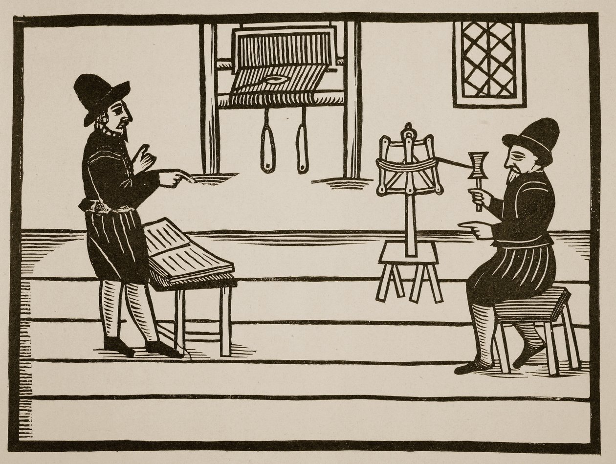 A két hírhedt próféta igaz beszéde címlapja, Richard Farnham, Weaver, White-Chapel és John Bull, Weaver, Saint Botolphs, Algate, T.H 1636 (szépia fotó) alkotó: English School