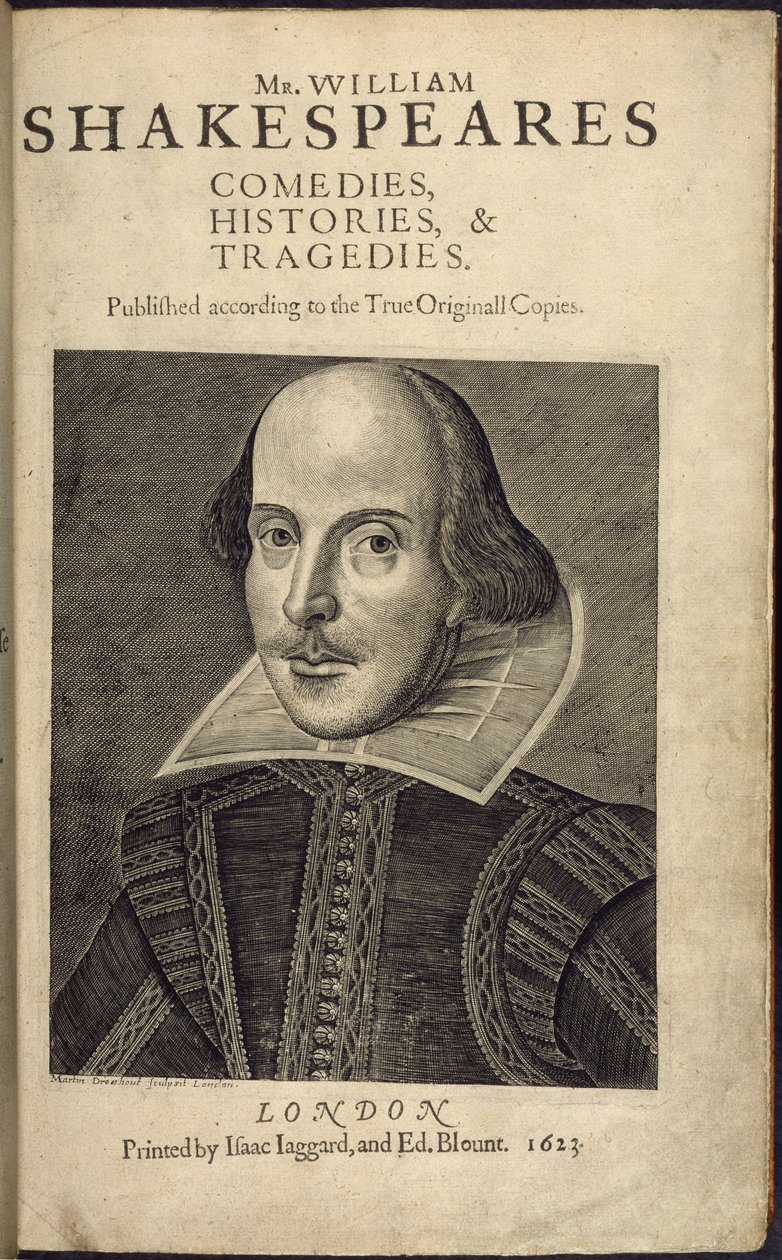 Címoldal Shakespeare portréjával, a 