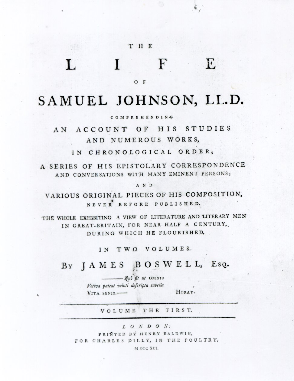 Címlap, James Boswell (1740-1795) Samuel Johnson életéből alkotó: English School