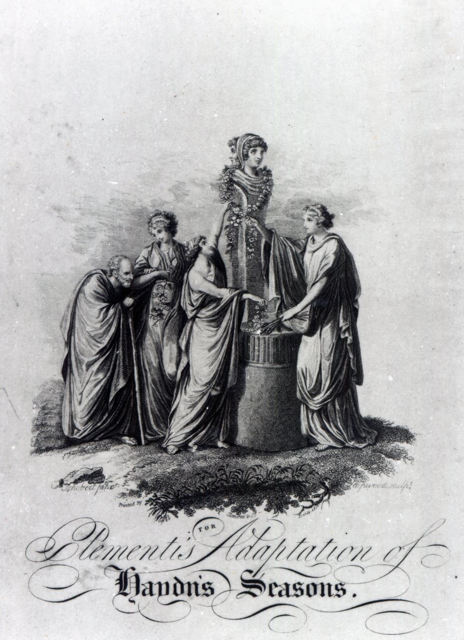 Címlap: Muzio Clementi Joseph Haydn Évszakok című oratóriumának zongorára készített adaptációja alkotó: English School
