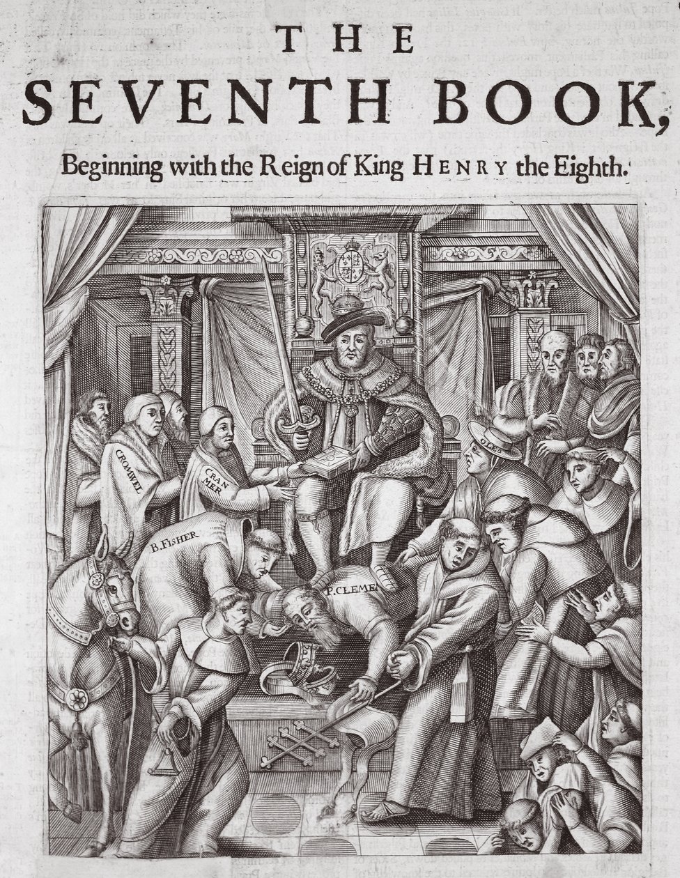 Címlap, The Seventh Book, of Acts and Monuments by John Foxe, kilencedik kiadás, pub. 1684 alkotó: English School