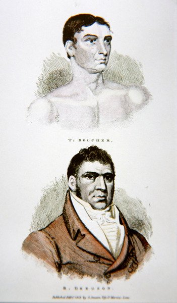 Tom Belcher és Gregson, egy 1813-ban megjelent nyomtatványból (színes litó) alkotó: English School
