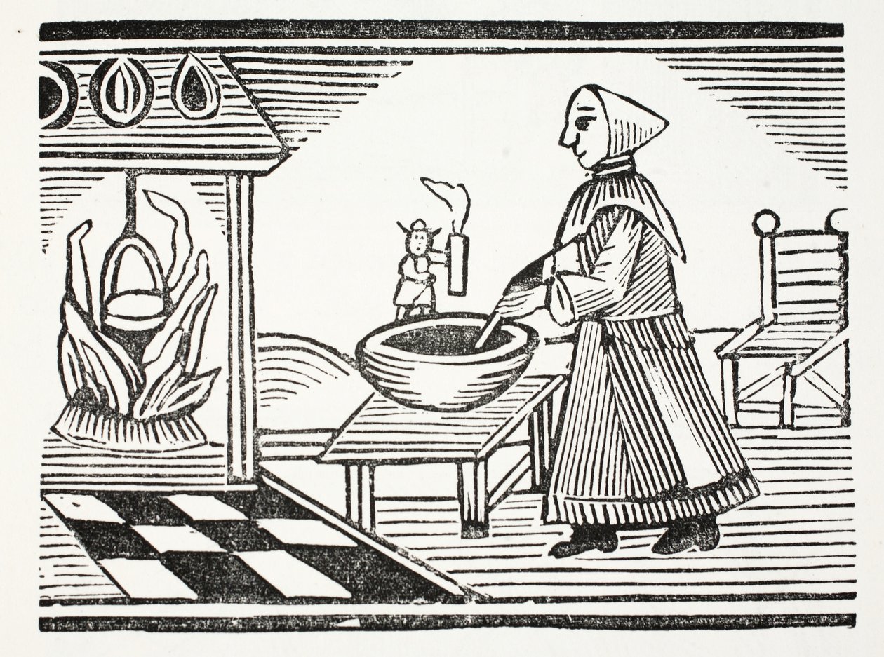 Tom Thumb, illusztráció a Chap-books of the Eighteenth Century-ből, John Ashton, pub. 1882 alkotó: English School