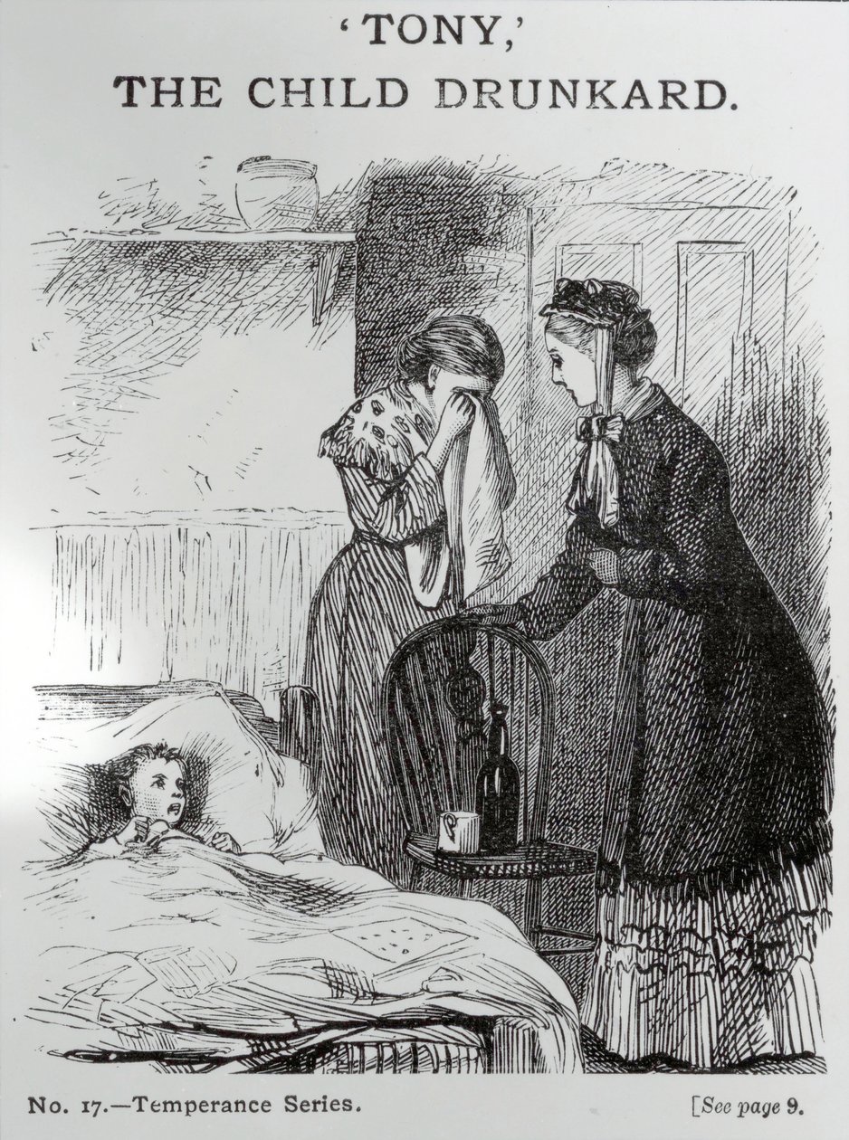Tony, a gyerek részeg, 1860 körül alkotó: English School