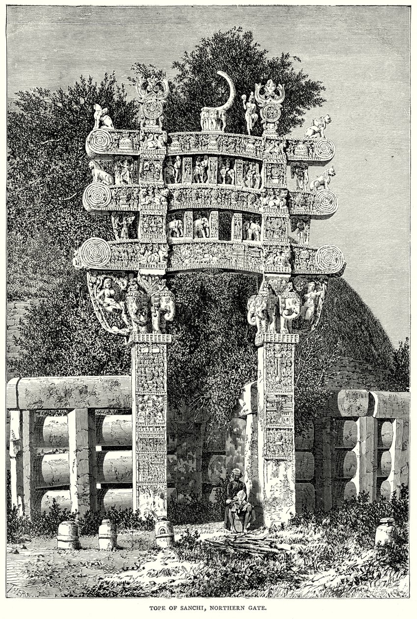 Sanchi Tope, Északi kapu (metszet) alkotó: English School