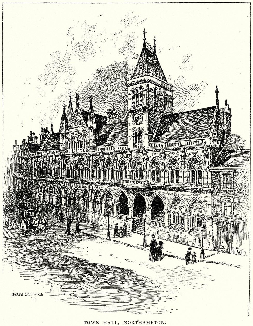 Városháza, Northampton (metszet) alkotó: English School