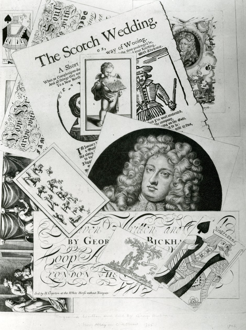 Kereskedelmi kártya, George Bickman gravírozása (metszet) alkotó: English School