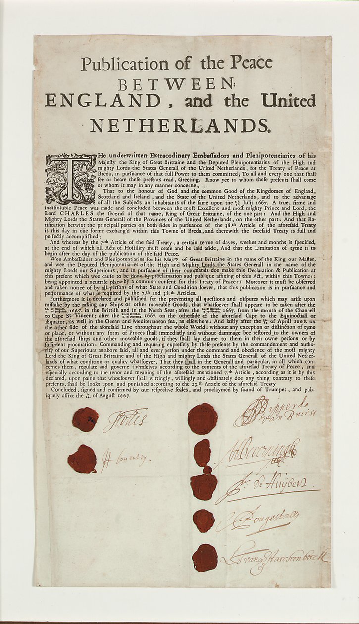 Bredai szerződés, 1667 alkotó: English School