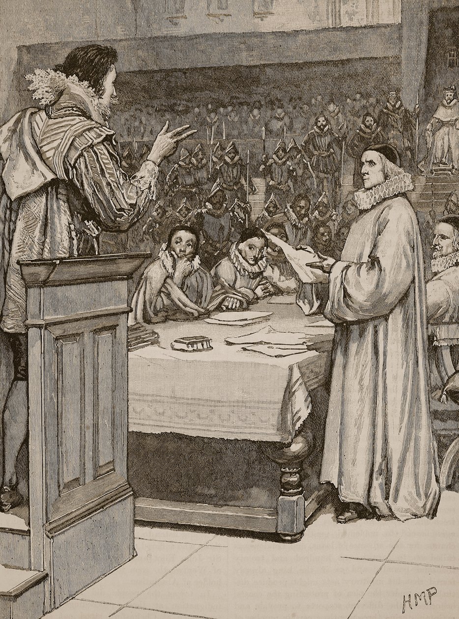 Buckingham-per, illusztráció a Cassells Illustrated History of Englandből (szépia fotó) alkotó: English School
