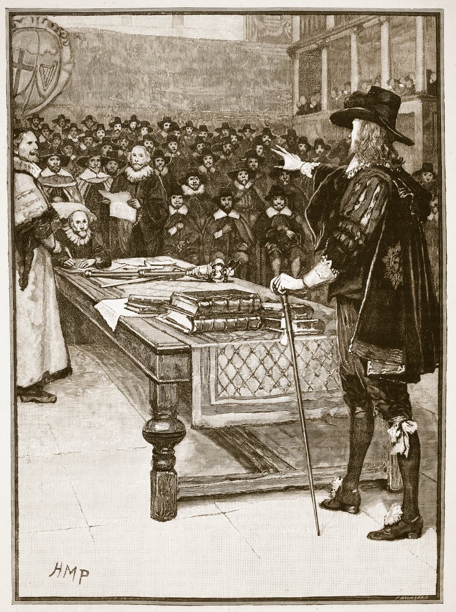 Charles-per, illusztráció a Cassells Illustrated History of Englandből (szépia fotó) alkotó: English School