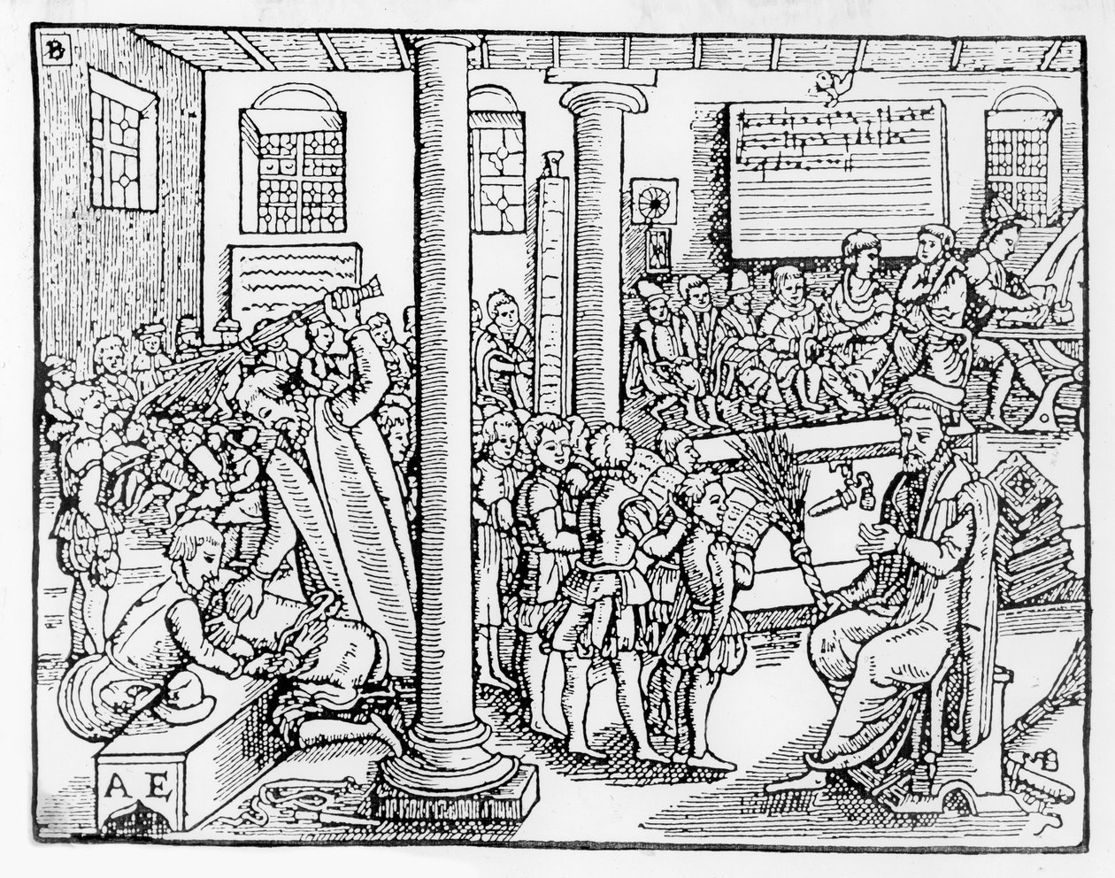 Tudor gimnázium (fametszet) alkotó: English School