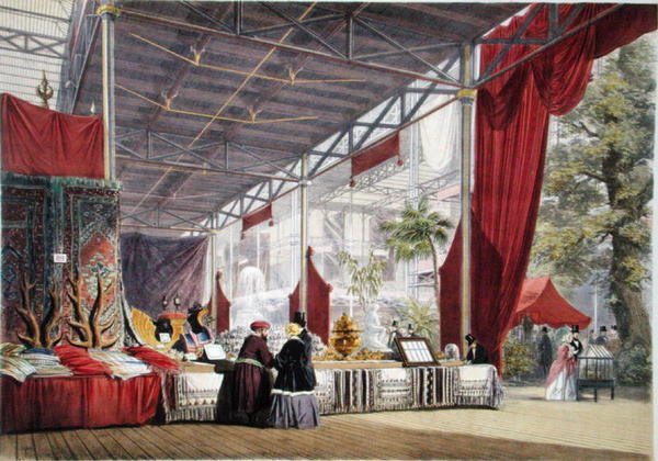Törökország 1. szám, a "Dickinson átfogó képei az 1851-es nagy kiállításról" című művéből, 1854-ben megjelent (színes litó) alkotó: English School