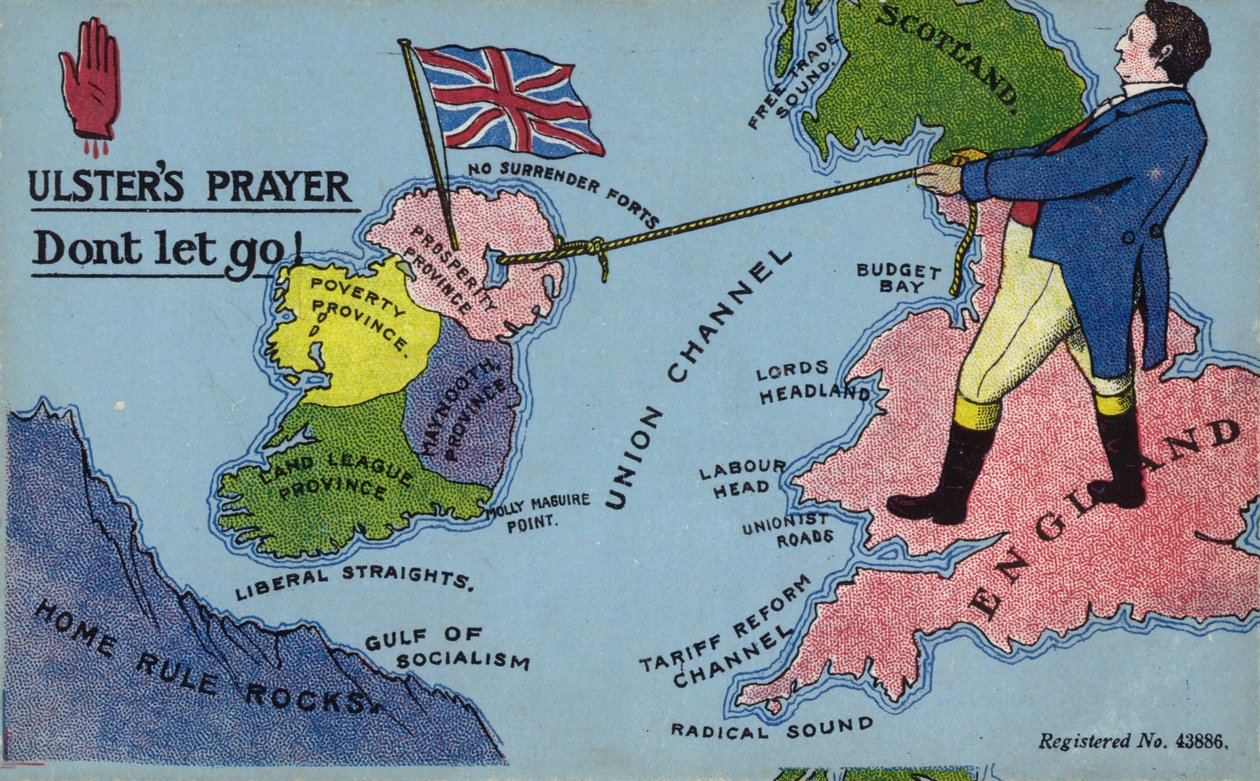 Ulster imája. Ne engedd el! (színes litográfia) alkotó: English School