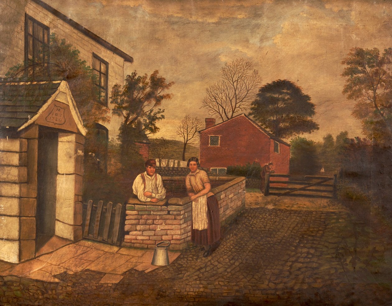 Cím nélkül (három számjegy egy 1720-ban kelt kunyhón kívül), 1830-70 körül alkotó: English School
