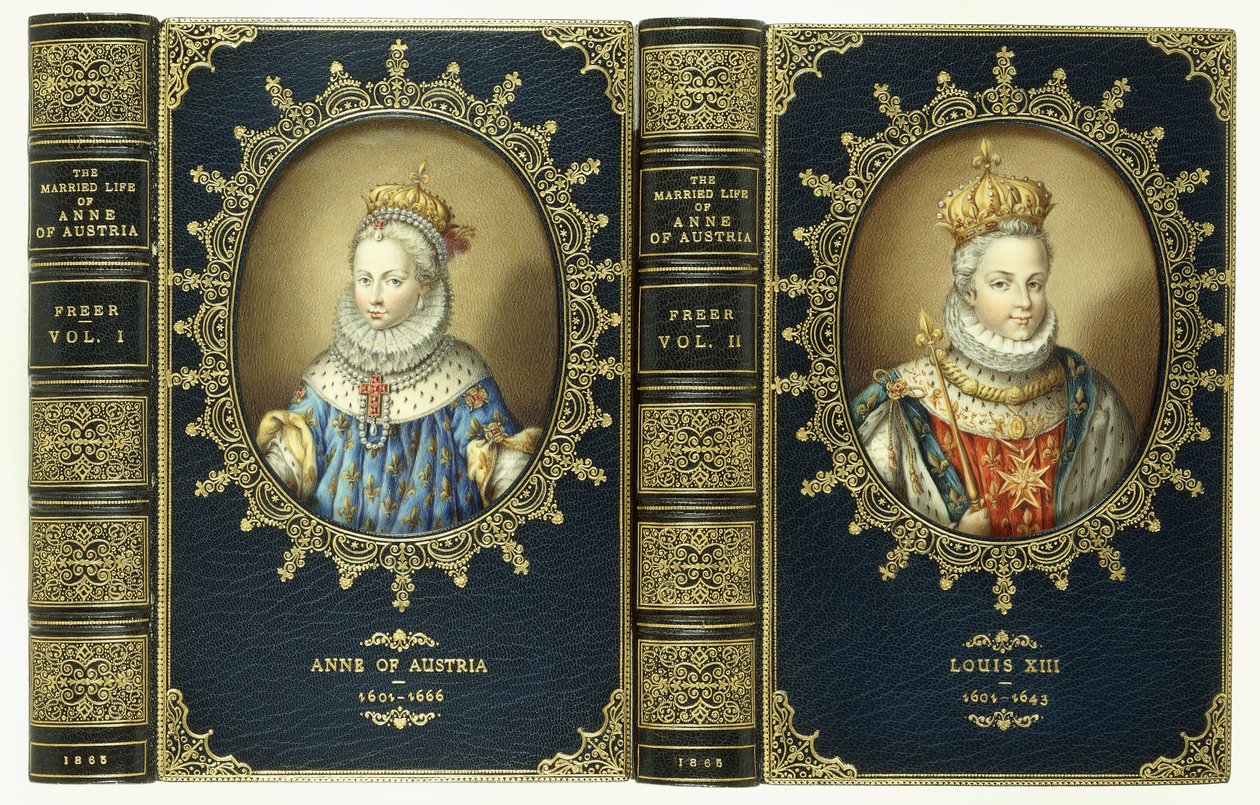 Felső borítókészlet, Osztrák Anna és XIII. Lajos két ovális portréjával, 1865 alkotó: English School