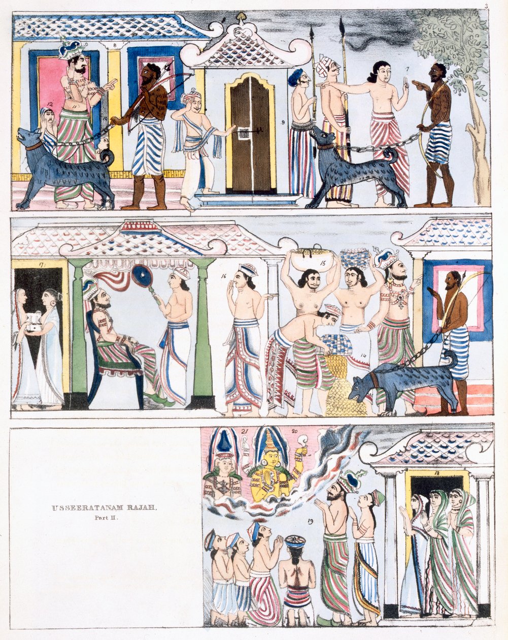 Usseeratanam Rajah, I. rész, a The History and Doctrine of Buddhism by Edward Upham, 1829 (lásd még: 414250) alkotó: English School