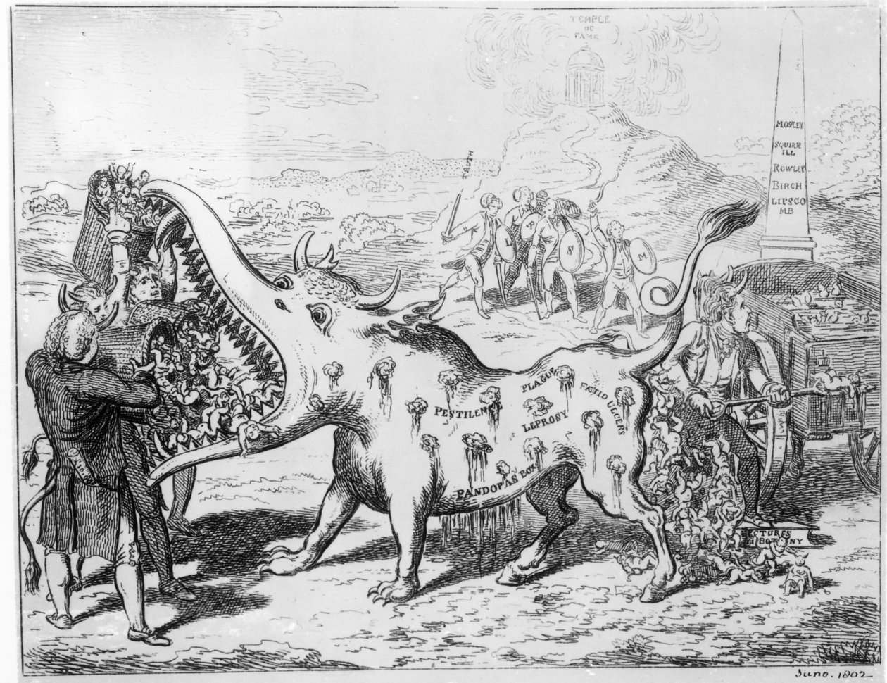Vaccination, kiadó: J.L.Stuart, 1802 alkotó: English School