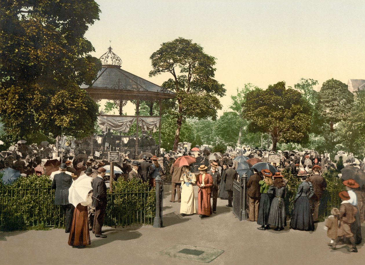 Valley Gardens, Harrogate, pub. 1900 (színes litográfia) alkotó: English School