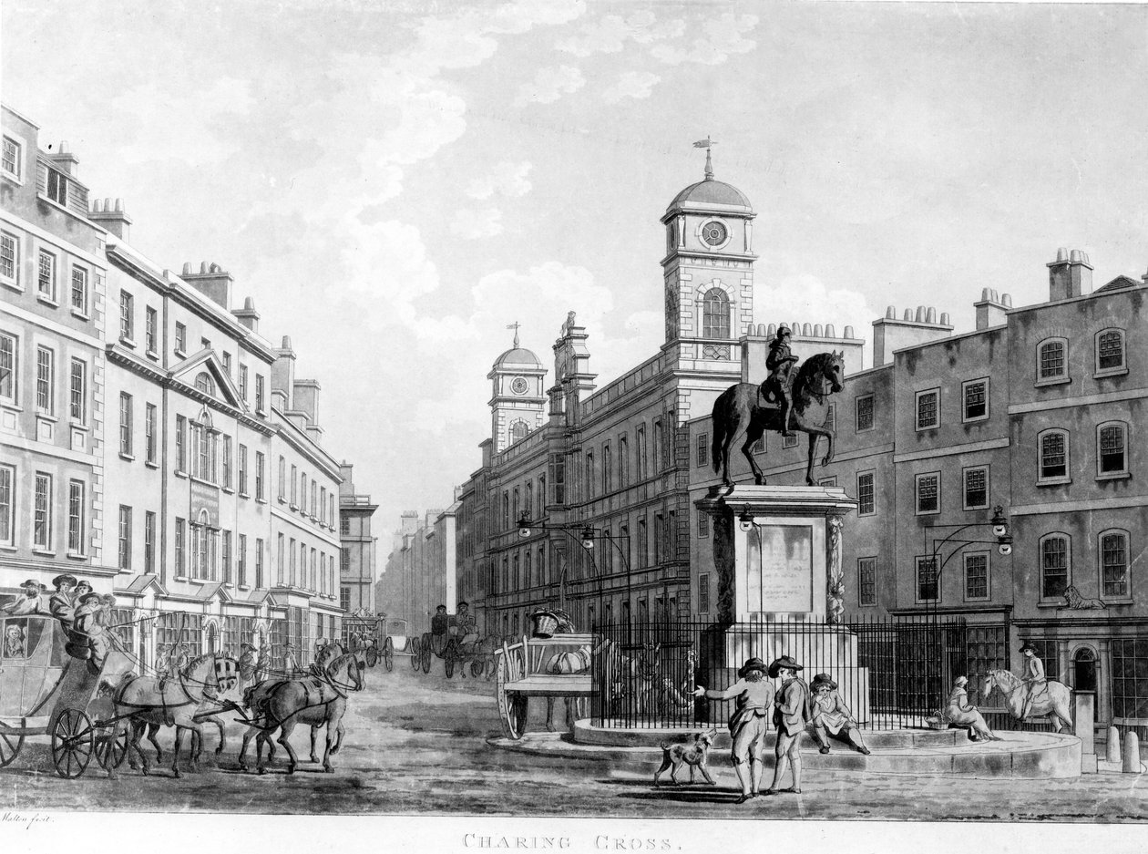 Kilátás Charing Crossban a Northumberland House felé, 1795 alkotó: English School
