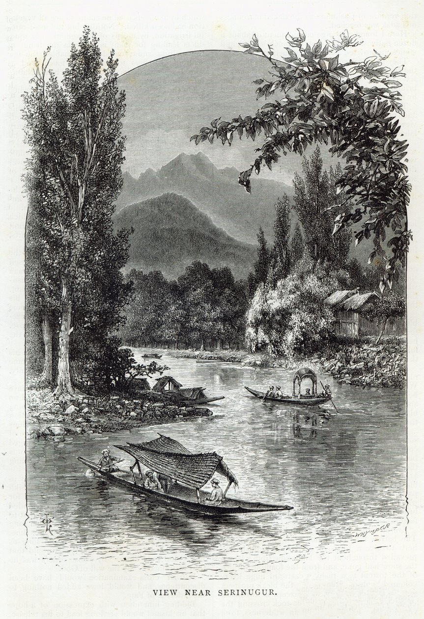 Kilátás Serinugur közelében, a „Leisure Hour”-ból, 1888 alkotó: English School