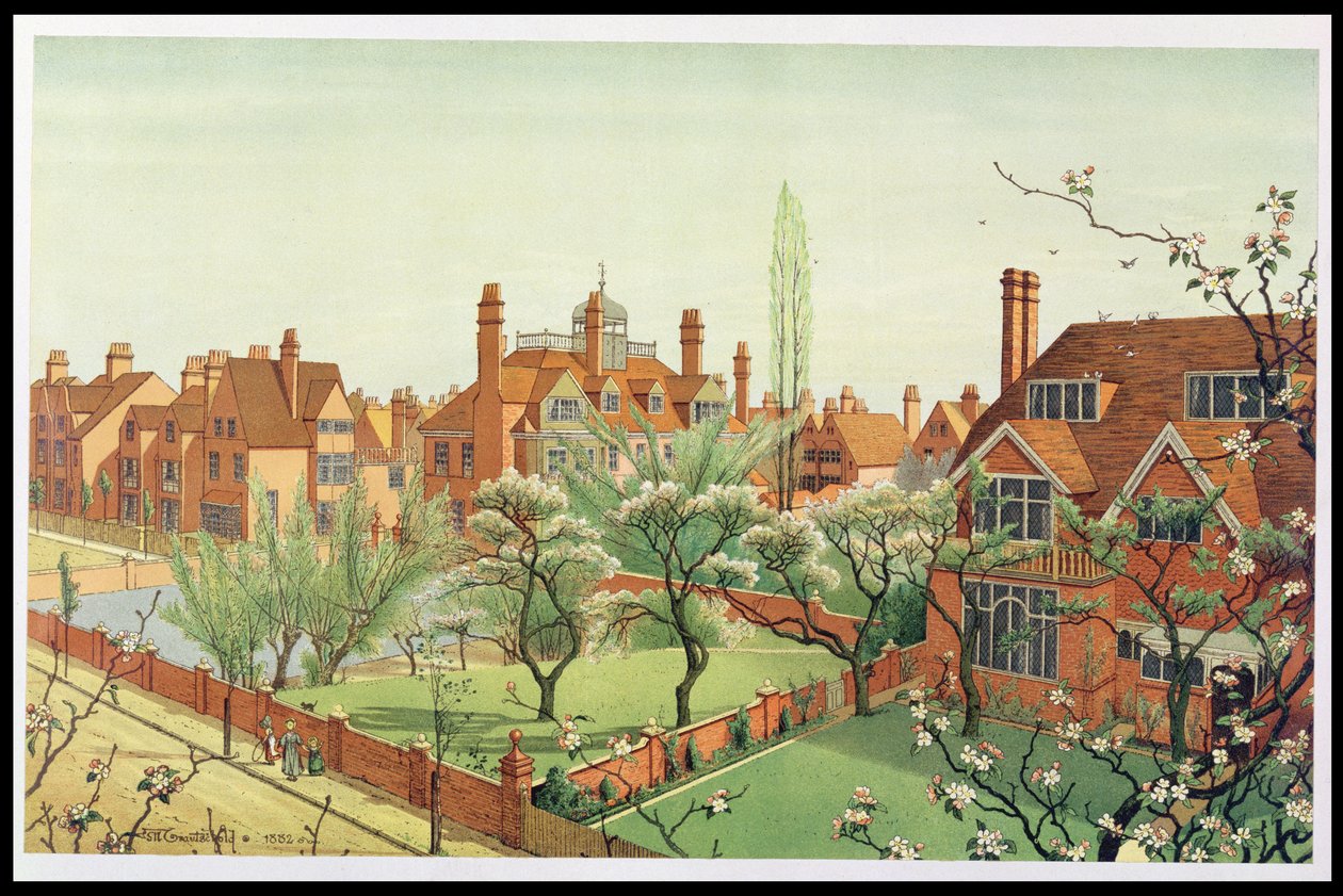 Kilátás a Bedford Parkra, 1882 alkotó: English School