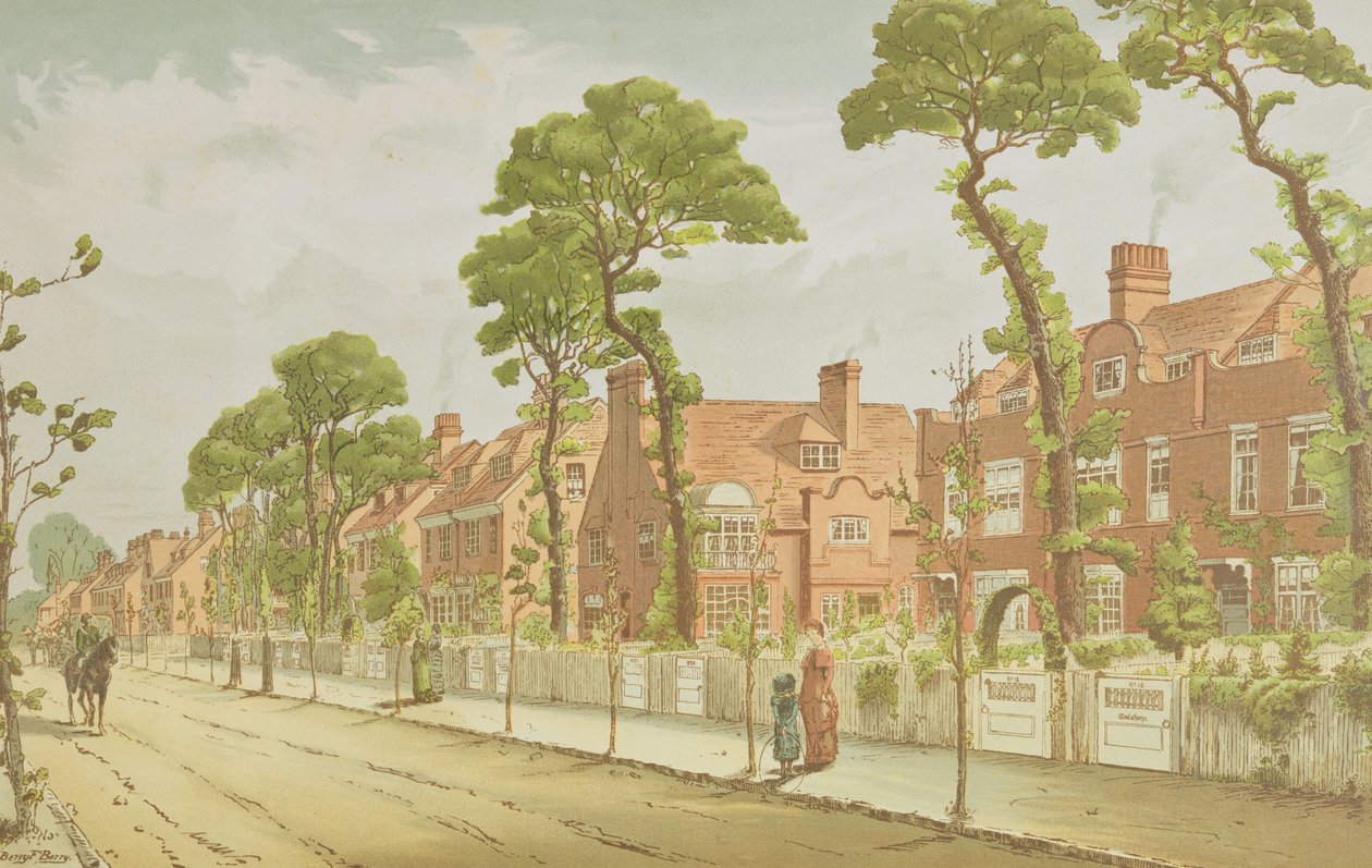 Kilátás a Bedford Parkra, 1882 alkotó: English School