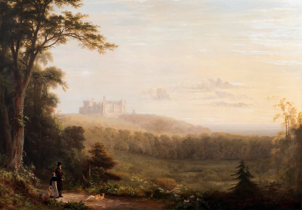 Kilátás a Belvoir-kastélyra, 1820 körül alkotó: English School