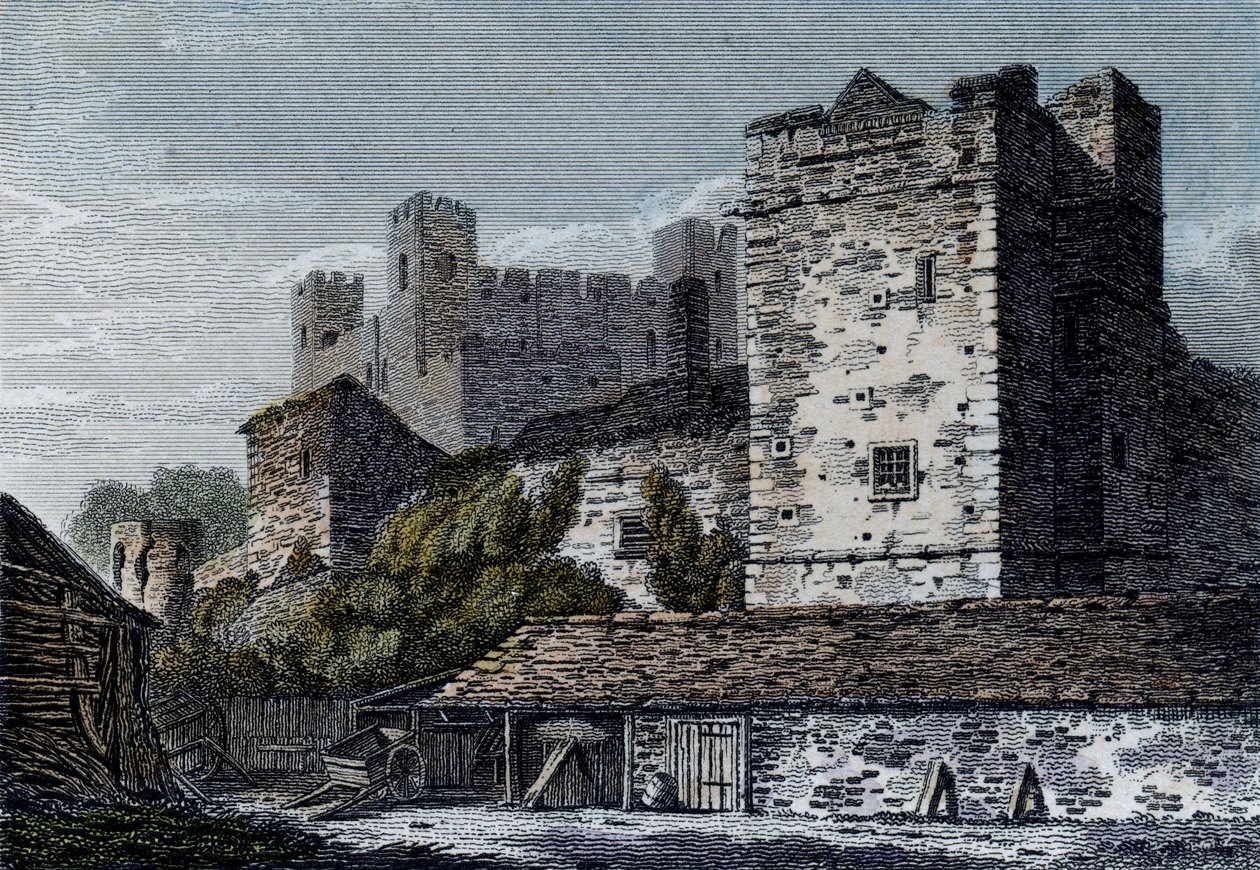 Kilátás a rochesteri kastélyra, Kentben. 1830 körül alkotó: English School