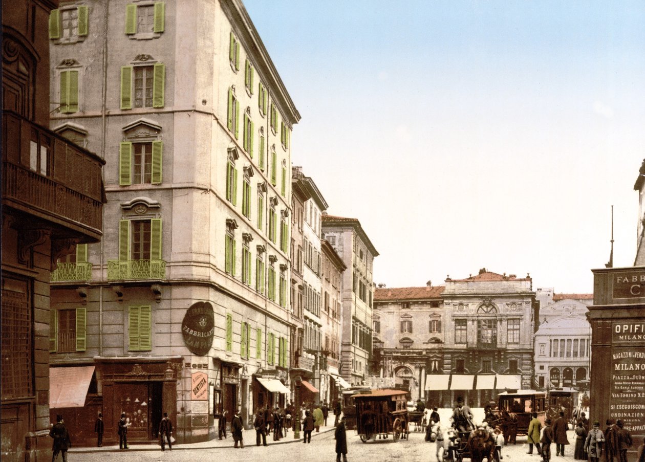 Róma látképe (kézzel színezett fotó) alkotó: English School