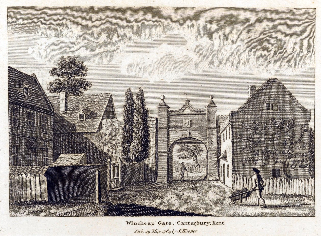 Kilátás a Wincheap-kapura, 1784 alkotó: English School