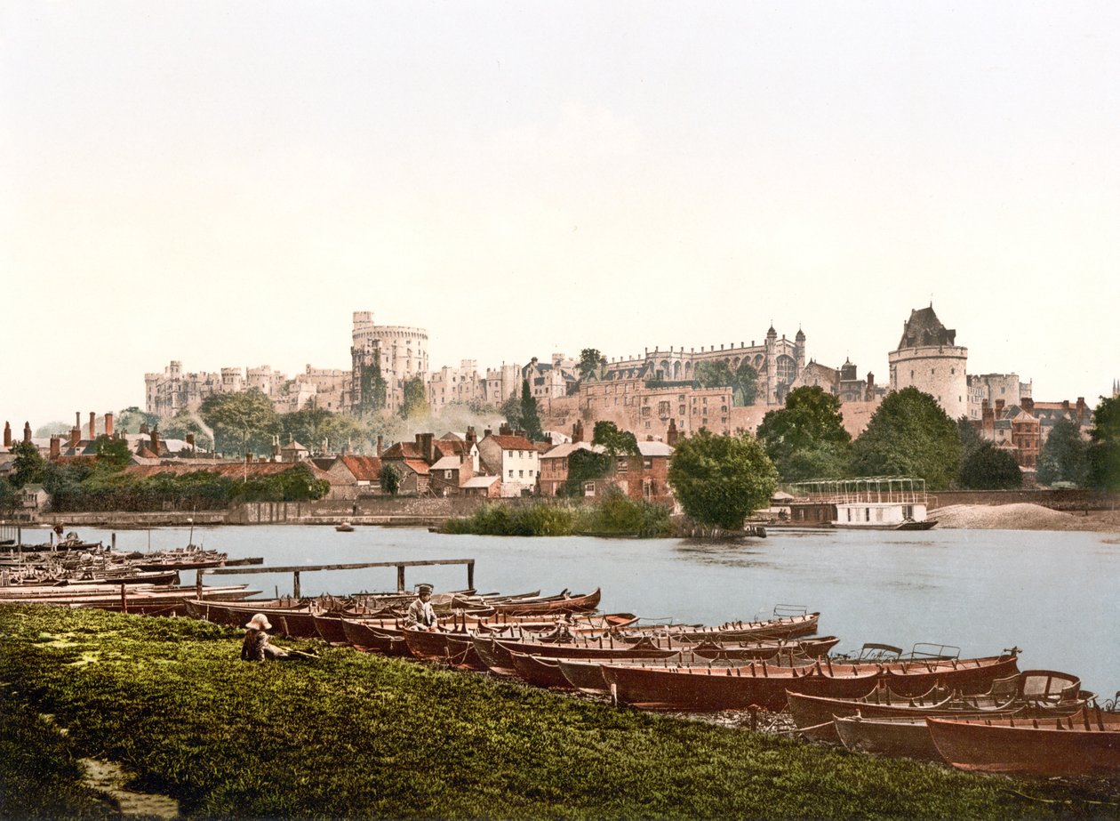 Windsor látképe (kézzel színezett fotó) alkotó: English School