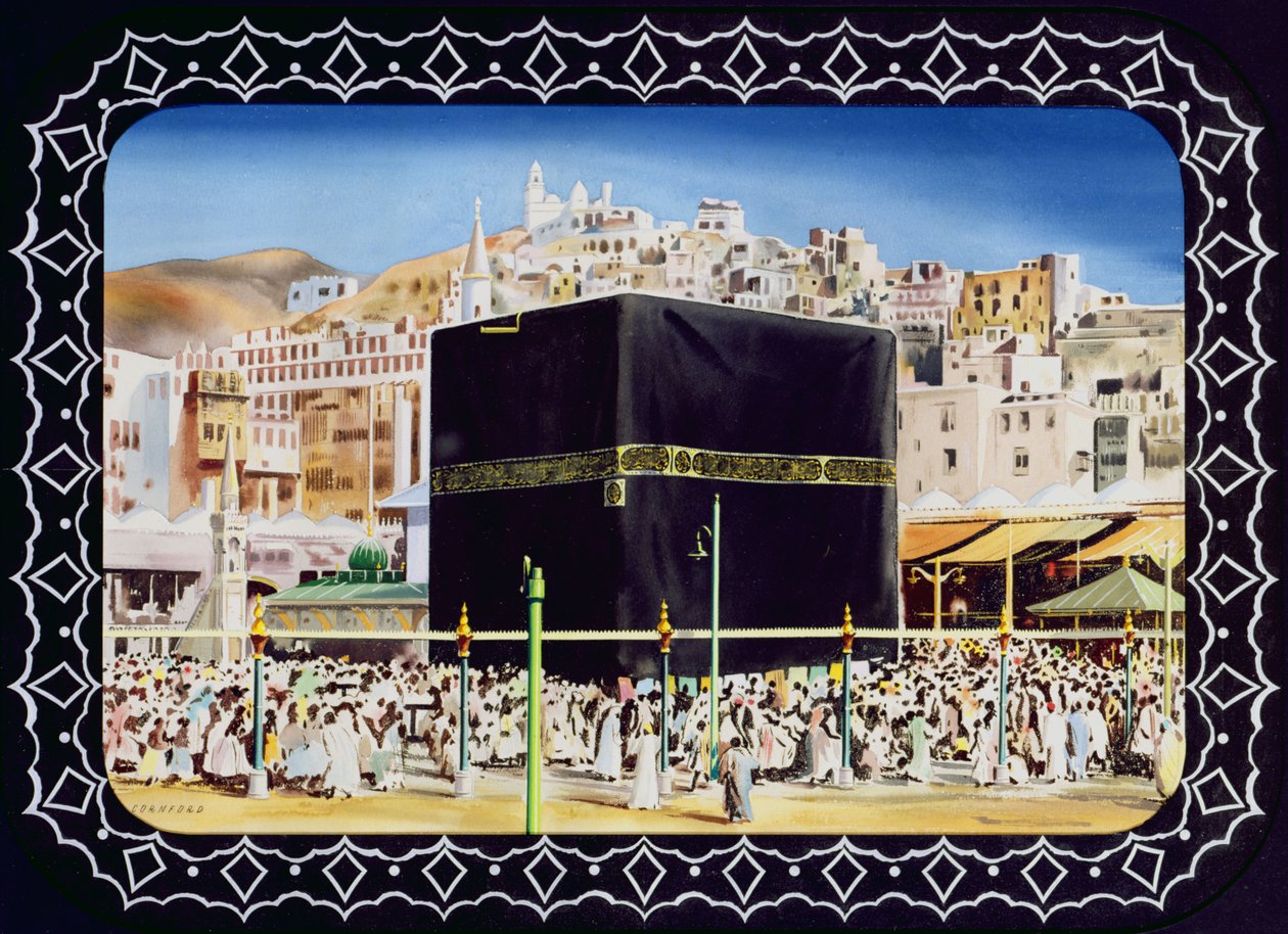 Kilátás a KaaBa-ra, Mekka, 1955 (wc papíron) alkotó: English School