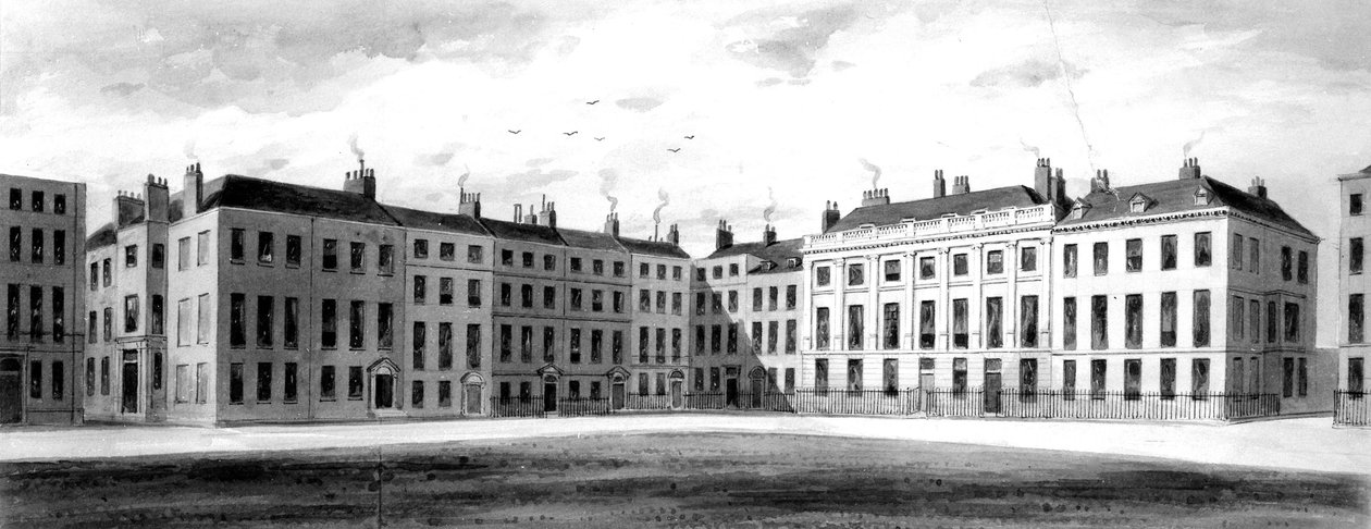 Kilátás a Soho tér északi és keleti oldalára, 1854 alkotó: English School