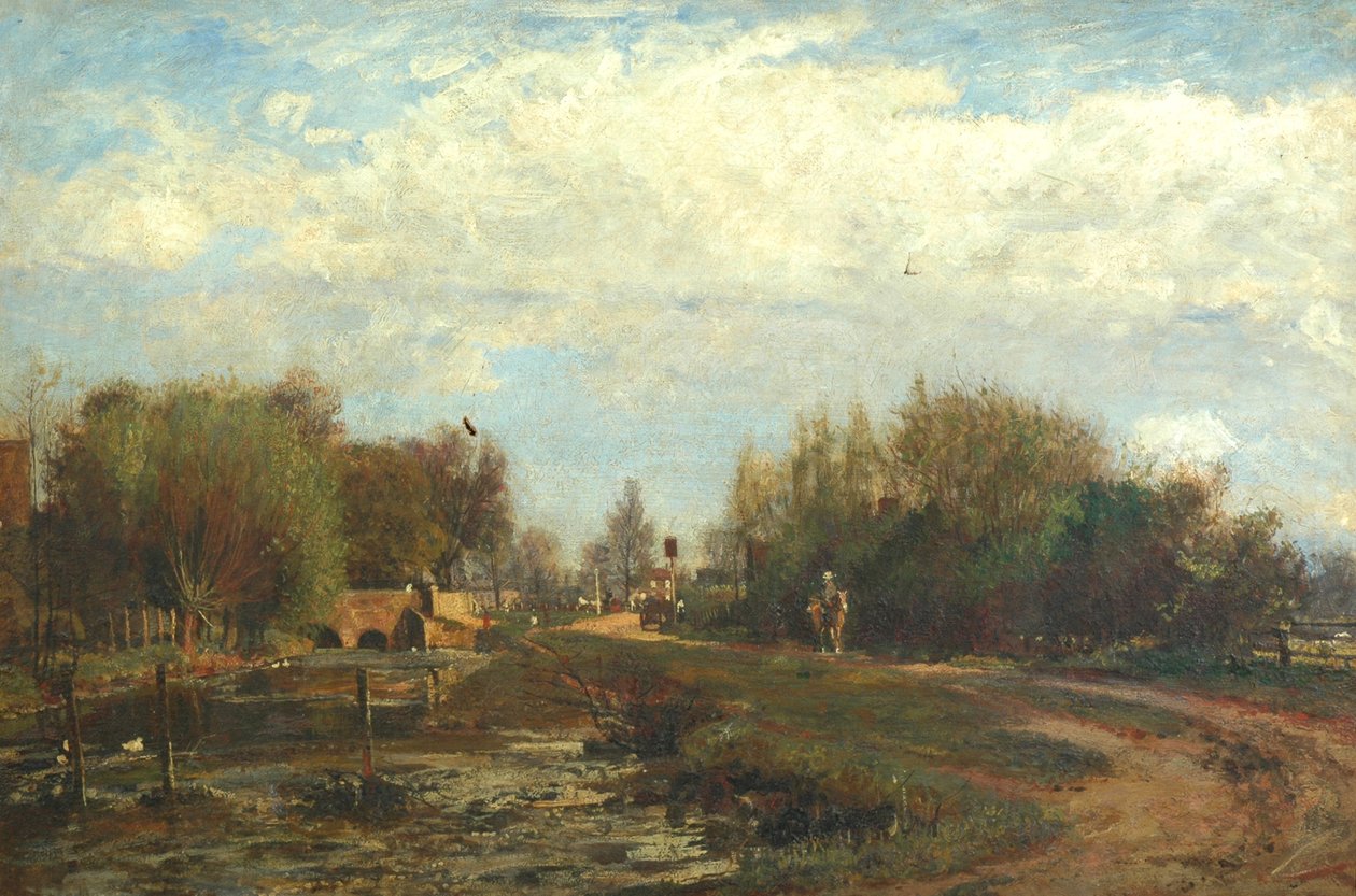 Village Pond Armsbridge-ben alkotó: English School
