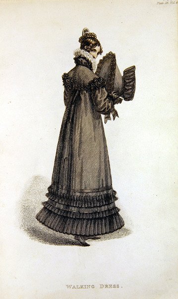 Sétálóruha, divattányér az Ackermann