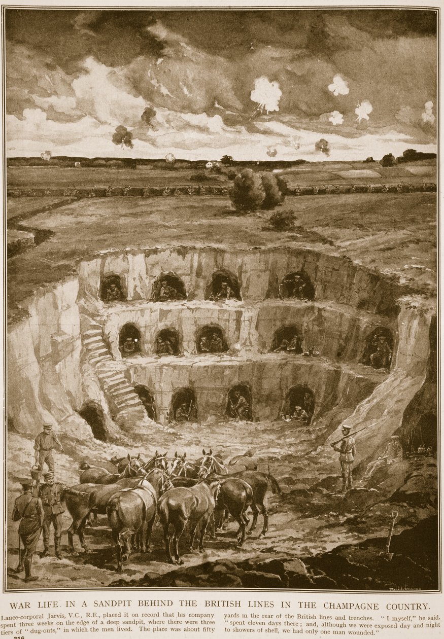 Háborús élet egy homokozóban a brit vonalak mögött Champagne országban, 1914-1919 alkotó: English School