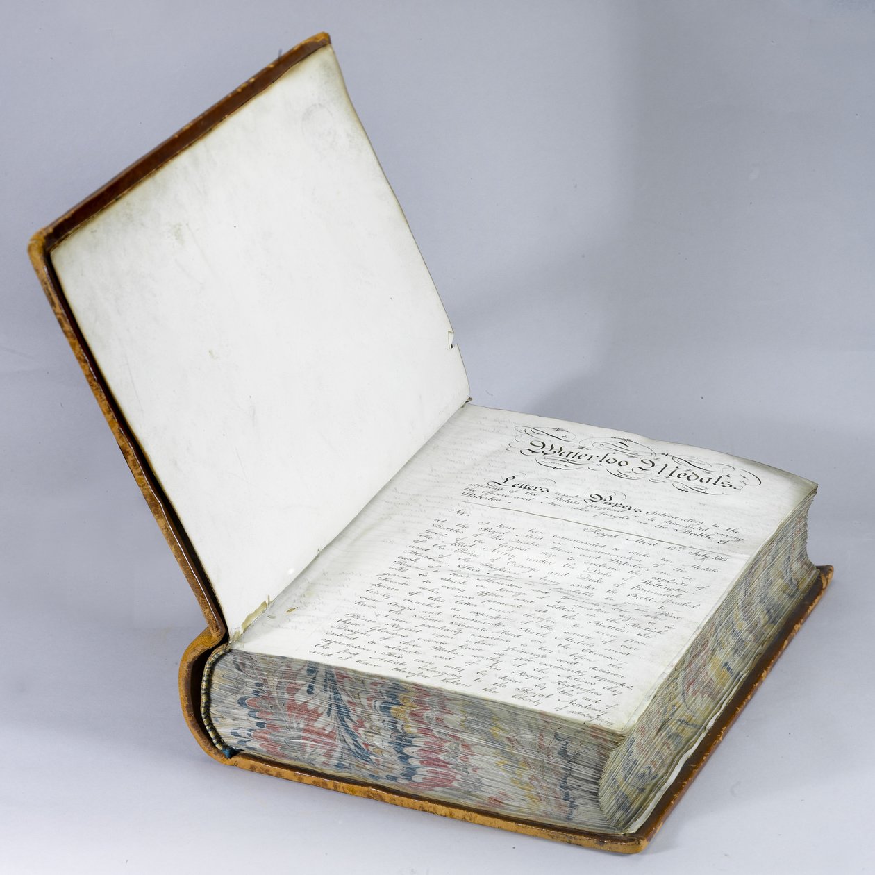 Waterloo Medal Roll, 1815 körül (toll és tinta papíron, bőrkötéses kötetben) alkotó: English School