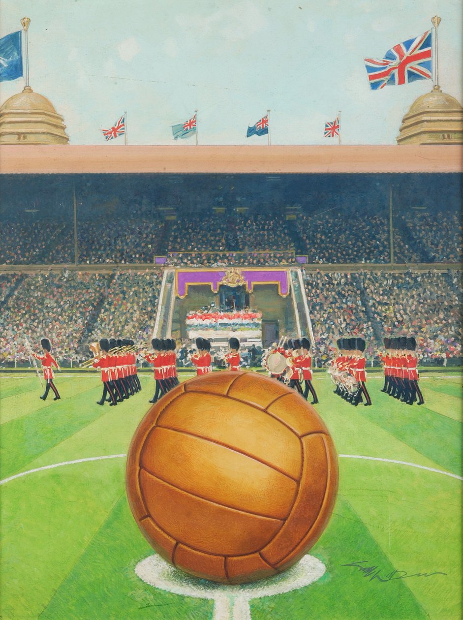 Wembley Stadion a nagy meccsek napján alkotó: English School