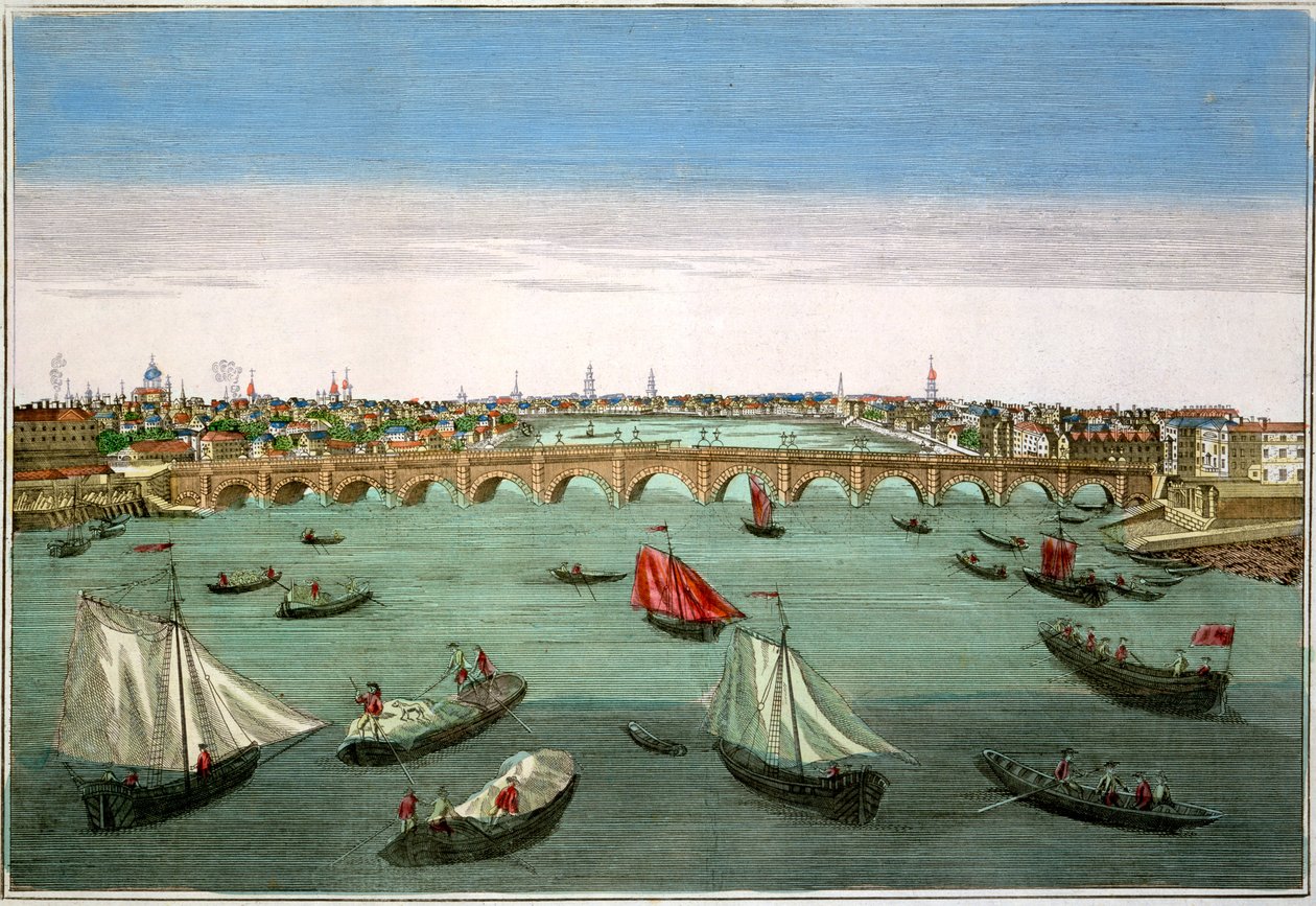 Westminster Bridge, London, 18. század eleje-közepe alkotó: English School