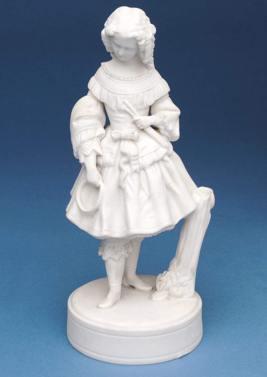 Fehér páriai lányfigura (kerámia) (315344 társa) alkotó: English School
