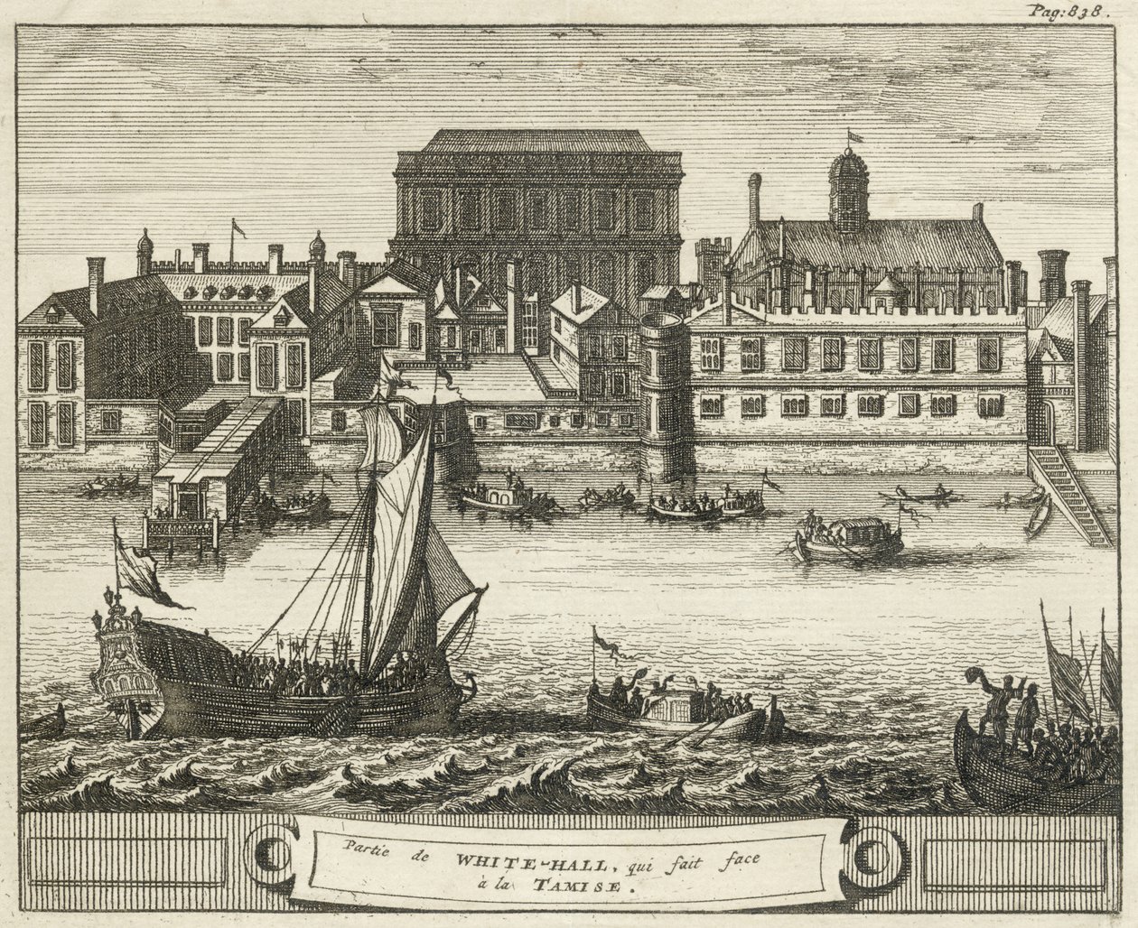 Whitehall, Westminster, London, Egyesült Királyság (metszet) alkotó: English School
