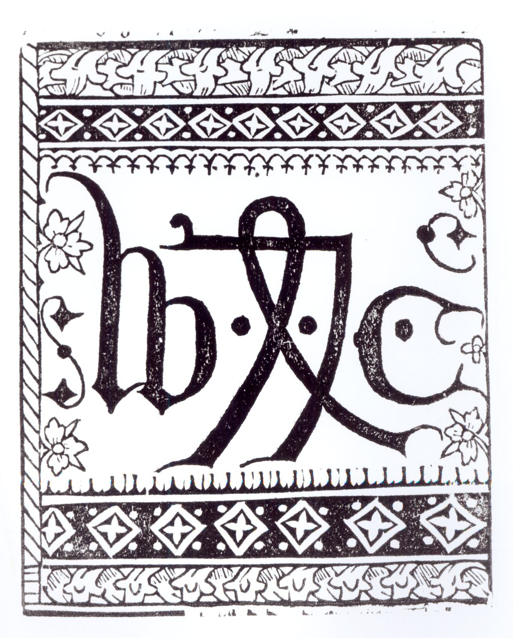 William Caxtons (kb. 1422 - kb. 91) Nyomtatási Mark, illusztráció a Tudomány és Irodalom középkorban és reneszánszban, írta és metszett: Paul Lacroix, 1878 alkotó: English School