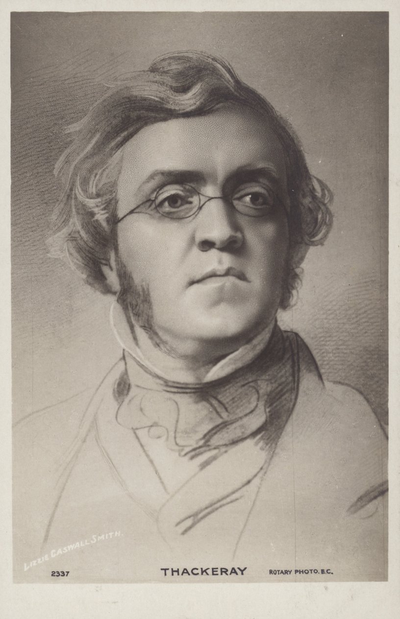 William Makepeace Thackeray (1811-1863), angol regényíró (litho) alkotó: English School