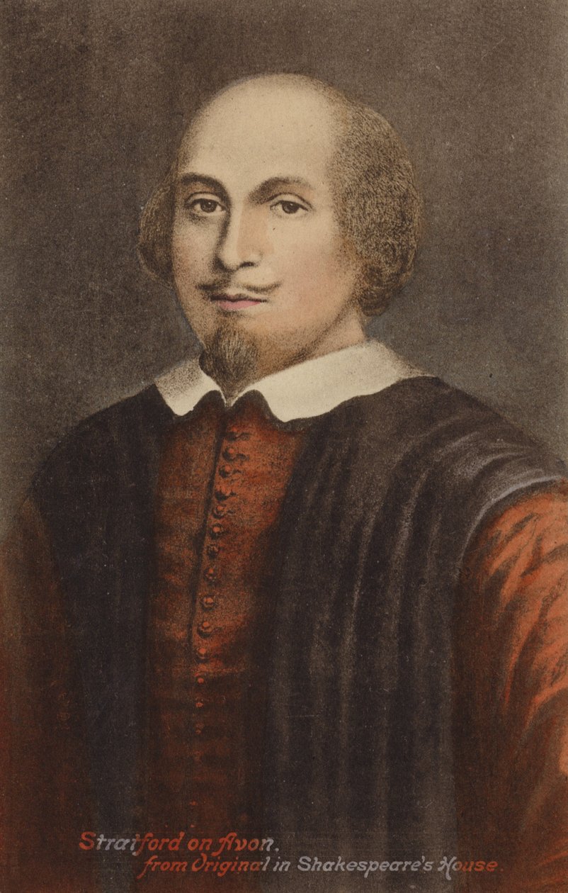William Shakespeare (1564-1616 körül), angol drámaíró és költő (színes litográfia) alkotó: English School