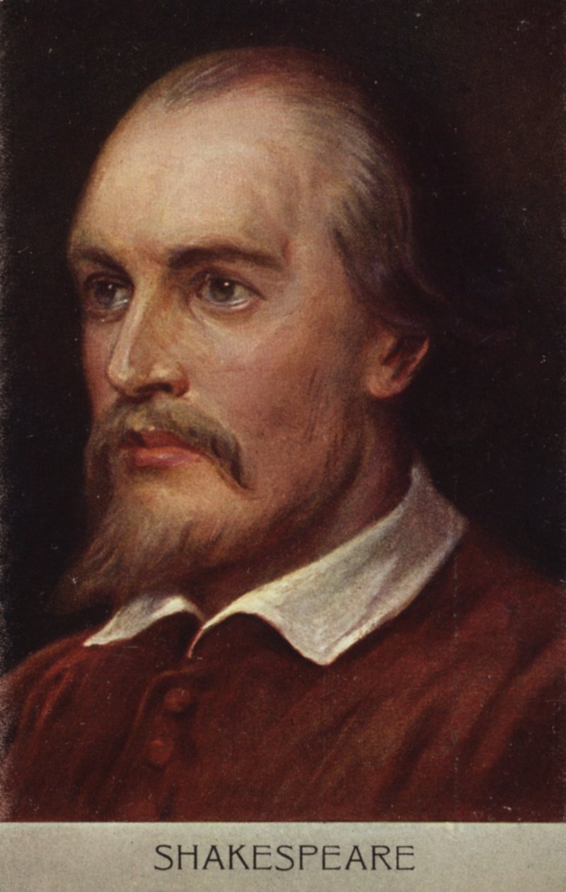 William Shakespeare (1564-1616 körül), angol drámaíró és költő (színes litográfia) alkotó: English School