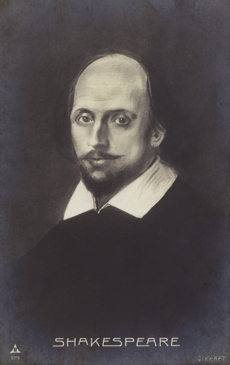 William Shakespeare (1564-1616 körül), angol drámaíró és költő (litho) alkotó: English School